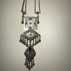 NEW silver statement necklace